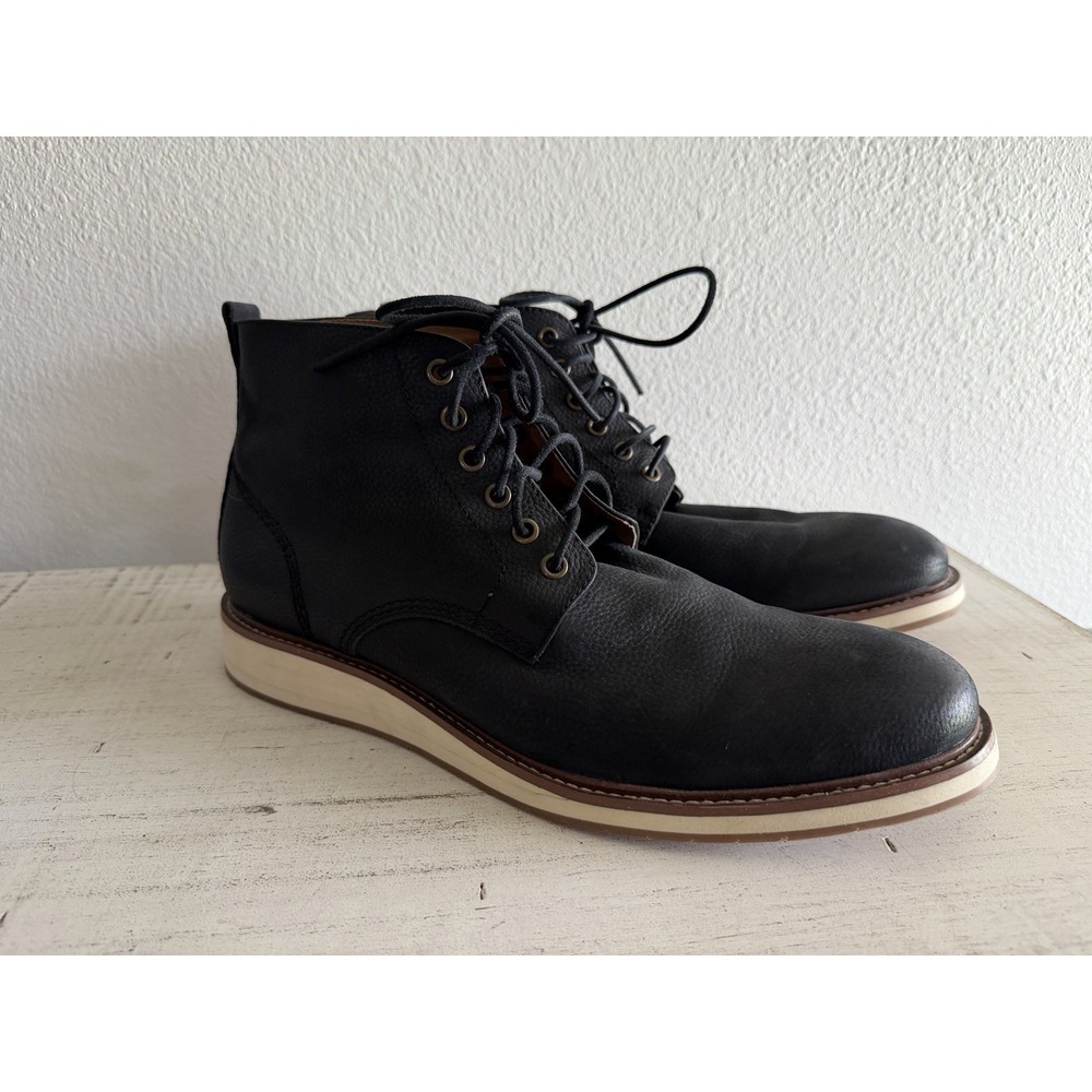 Mivano Italia leather men's dress lace shoes Ankle Boot  11 Black
